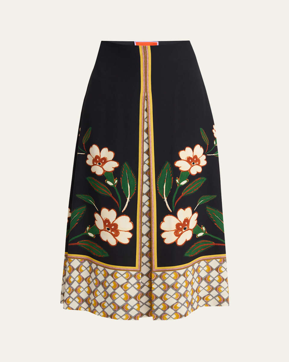 Santa Monica Dazed Print Midi Skirt